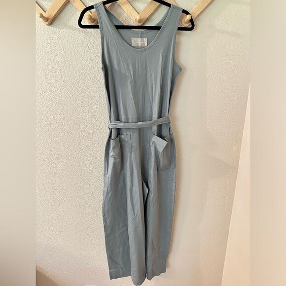EVERLANE The Luxe Cotton Jumpsuit in Blue Size XS - Picture 1 of 7